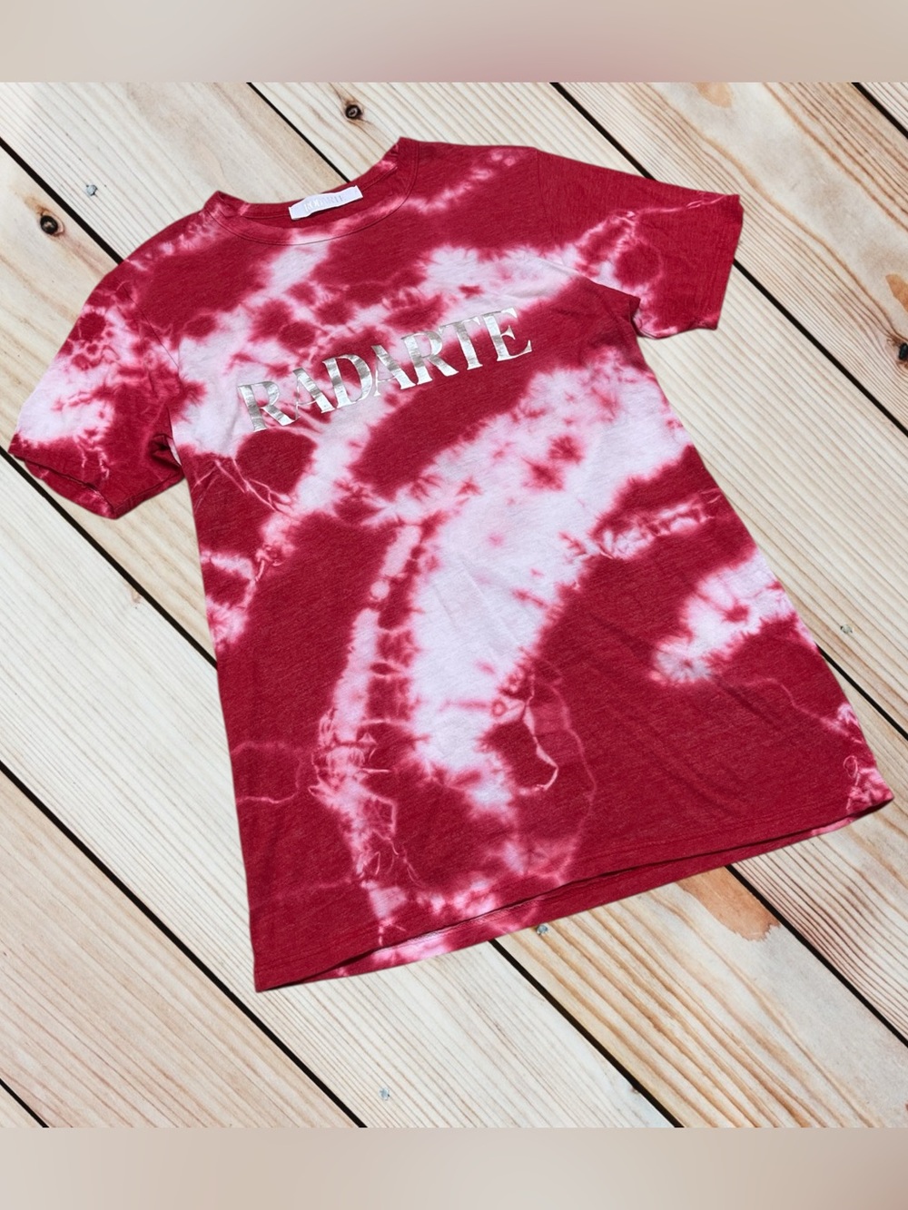 Rodarte XS Radarte red tie dye tee